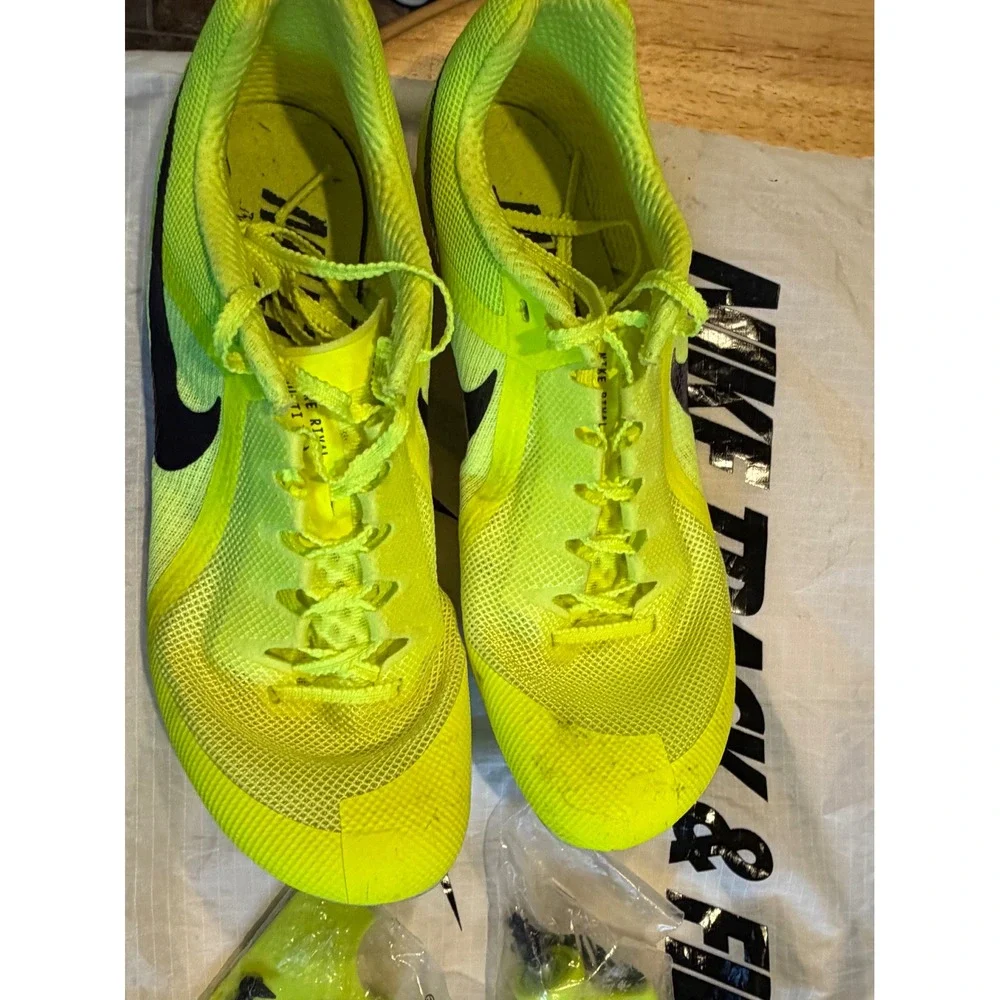 Nike Rival Multi Track Field Spikes Volt Yellow Multi Event Spikes M7 W8.5‎ Neon